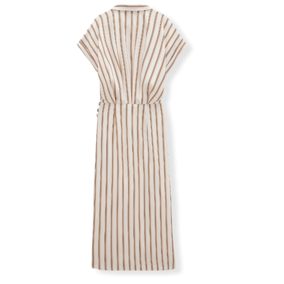 Zara striped draped midi dress - Picture 3 of 9